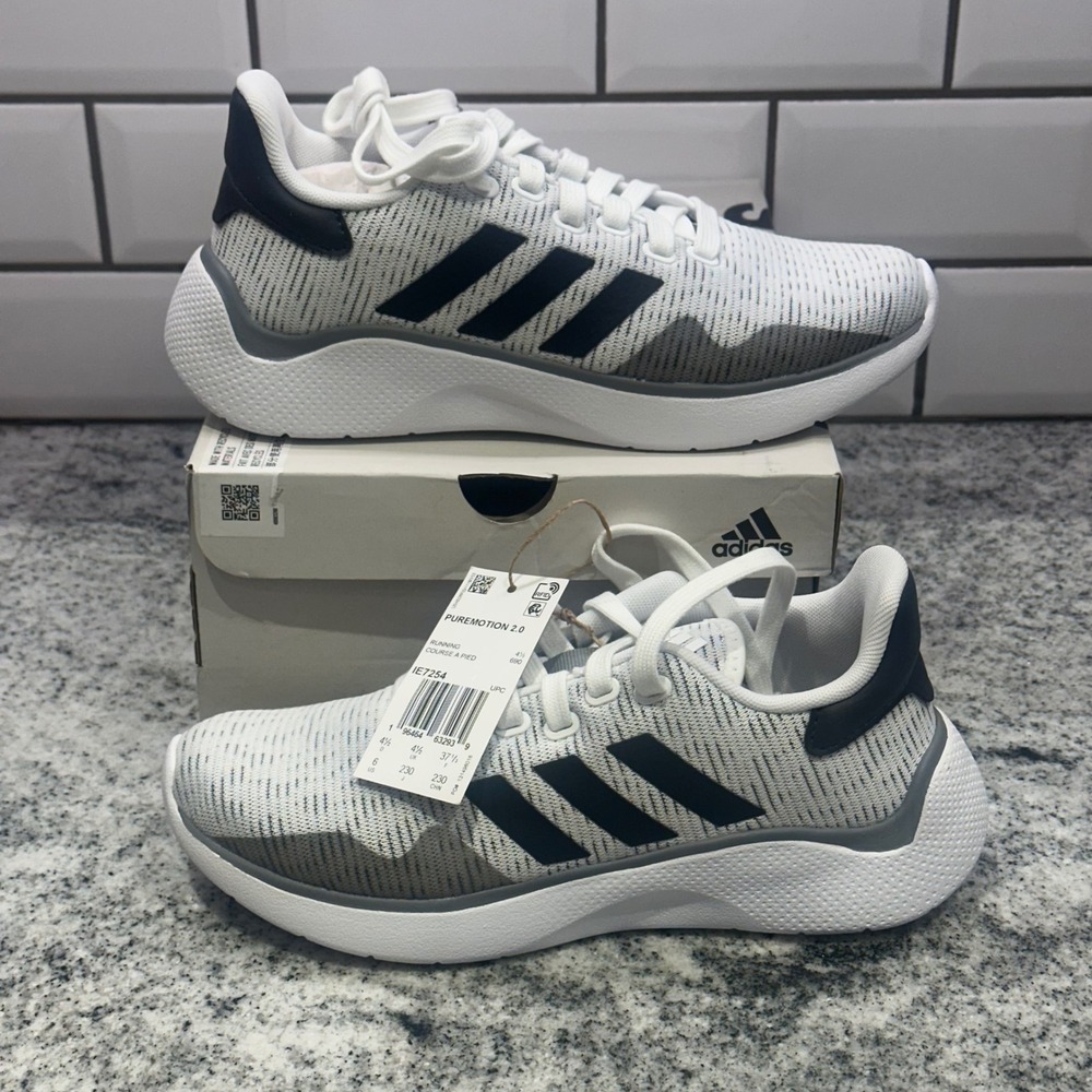 Adidas Puremotion 2.0‎ Running Shoes White Black Women's Size 6 IE7254